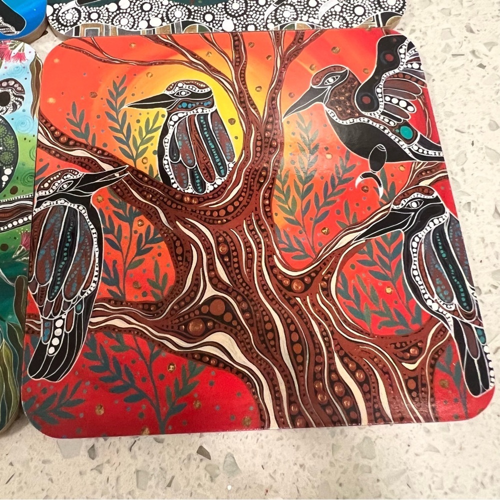 MELANIE HAVA Aboriginal Australian Art Coaster Set by MAXWELL & WILLIAMS - Picture 7 of 11